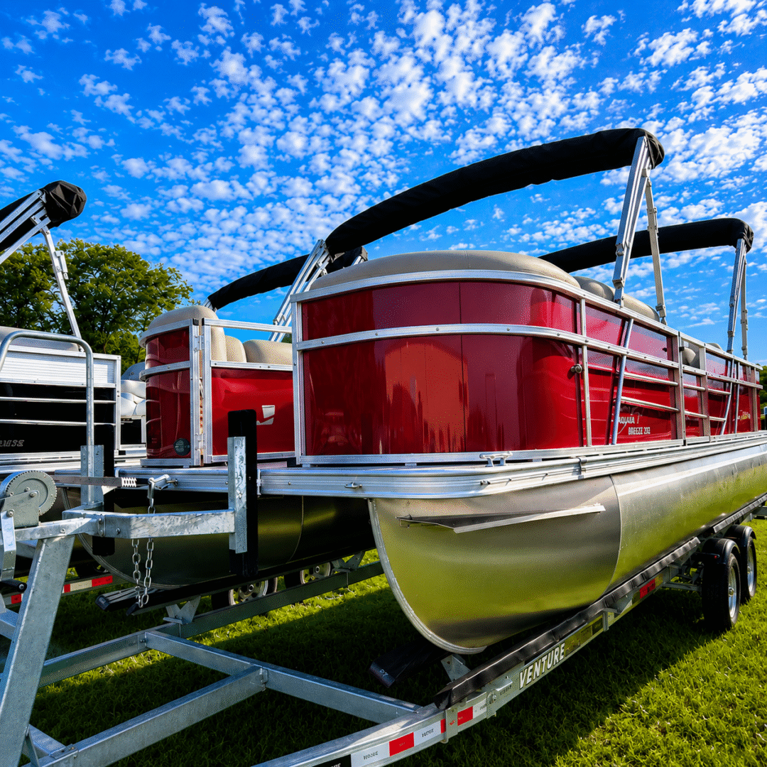 Lake Anna Pontoon Boat Rental 90HP, Seats up to 11, Maroon (#16)