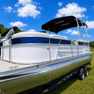 Lake Anna Tritoon Boat Rental 115HP, Seats up to 12 Pearl/Blue (#21) BRAND NEW!