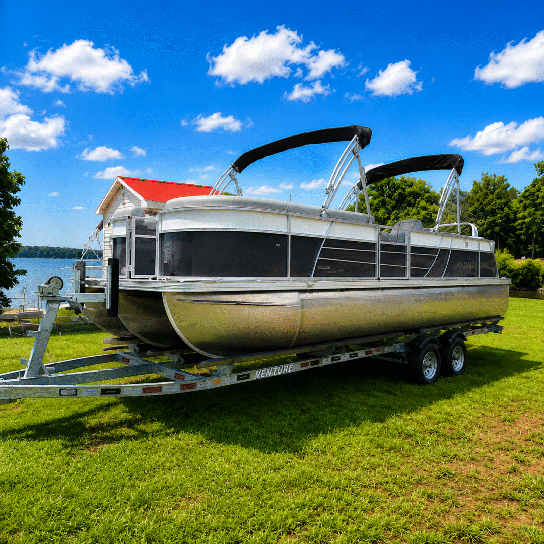 Lake Anna Tritoon Boat Rental 140HP, Seats up to 12, Charcoal Gray/Pearl (#26) BRAND NEW!