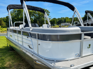Lake Anna Tritoon Boat Rental 140HP, Seats up to 12, Pearl/Charcoal Gray (#25) BRAND NEW!